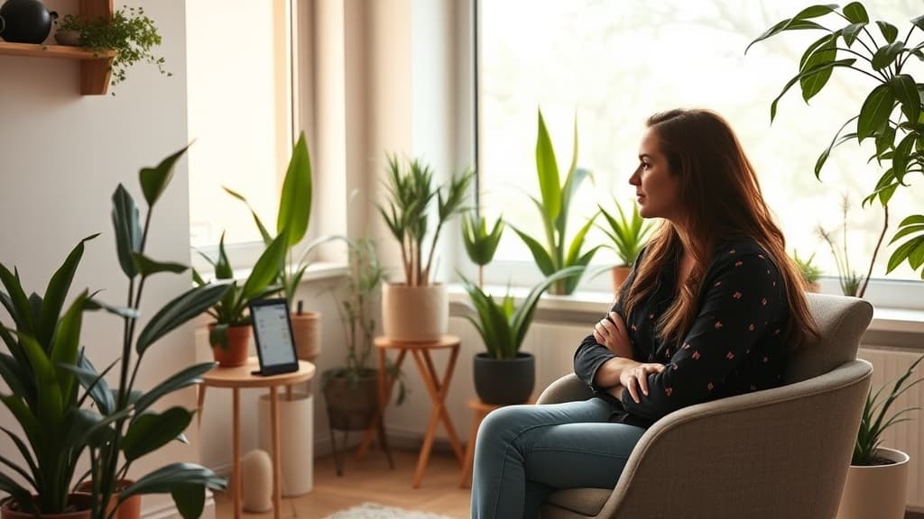 Psychologist and patient in a calm, modern therapy room in Australia
