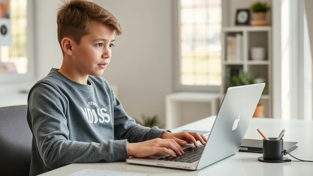 Person reviewing NDIS plan documents on a laptop at home
